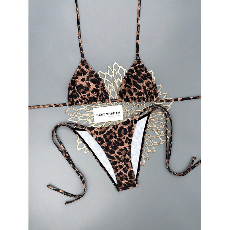 Damen Triangel-Bikini mit Animal-Print EB