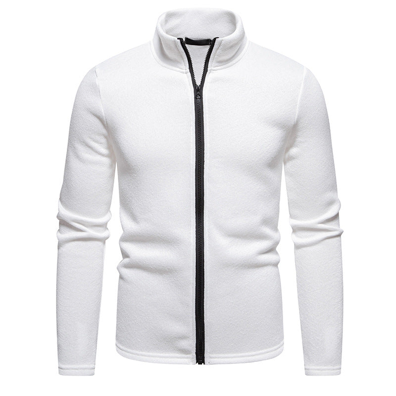 Herren Fleecejacke mit hohem Kragen und praktischem Reißverschluss EB