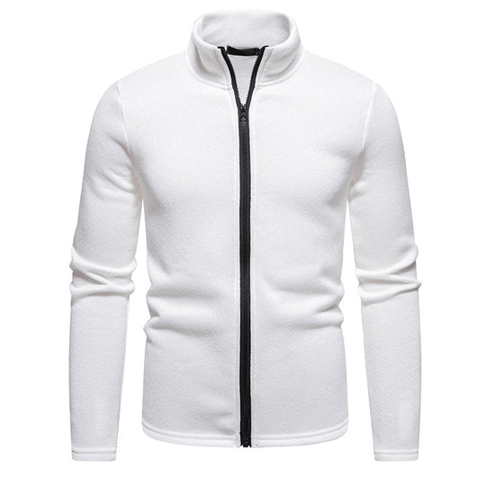 Herren Fleecejacke mit hohem Kragen und praktischem Reißverschluss EB