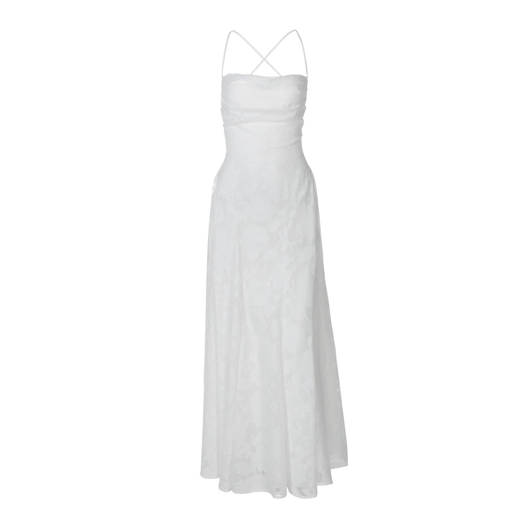 Damen Elegantes Abendkleid mit Wunderschönen Floral Mustern und Raffinierten Details EB