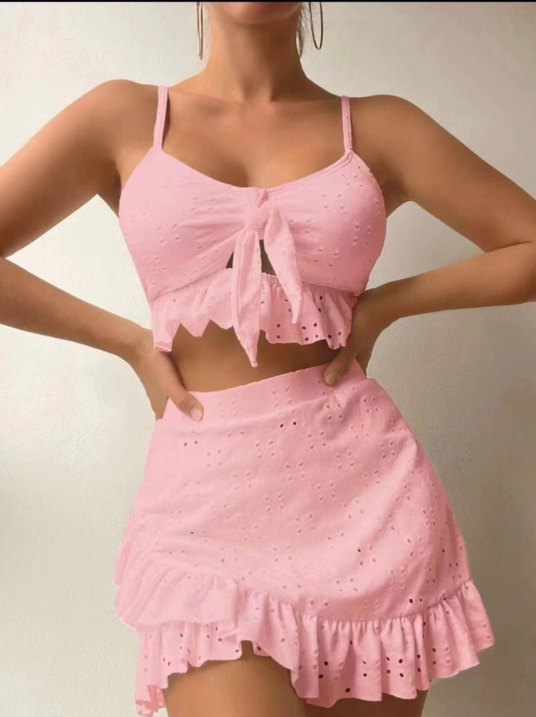 Damen Crop-Top und Rock-Set EB
