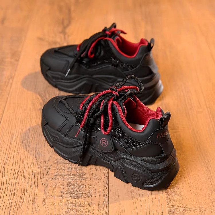 Damen Sportliche Chunky Sneakers mit atmungsaktivem Obermaterial und rutschfester Sohle EB