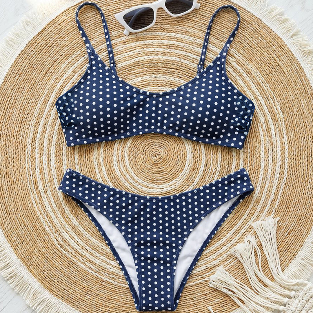 Damen Triangel-Bikini mit verspieltem Pünktchen-Design EB