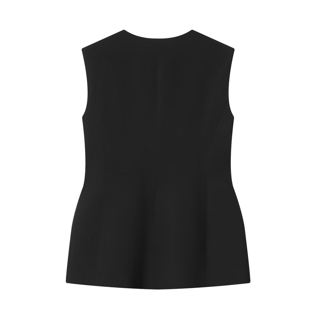 Damen elegante ärmellose Bluse EB