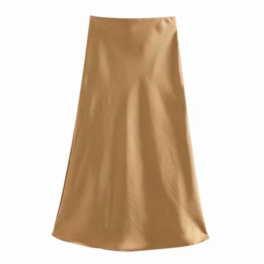 Damen Maxi-Rock aus fließendem Stoff mit elegantem Fall EB