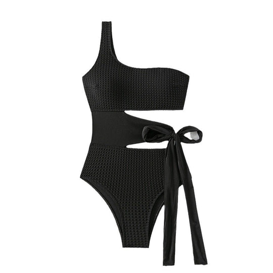 Damen Einseitiger Bikini mit innovativem Wickel-Design EB