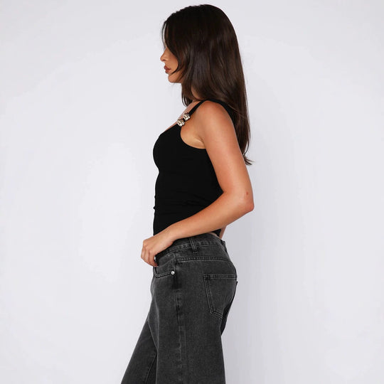 Damen Elegantes Trägershirt mit verschönernden Details EB