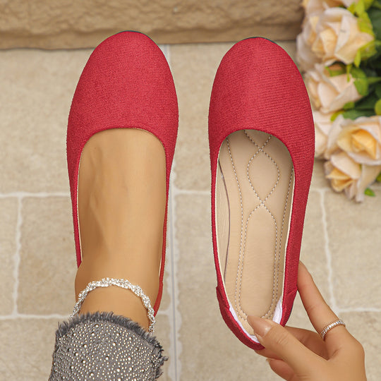 Damen elegante Ballerinas aus weichem Obermaterial EB