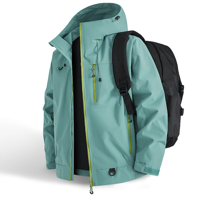 Damen technische Outdoor-Jacke mit Material und verstellbarem Kapuzensystem EB