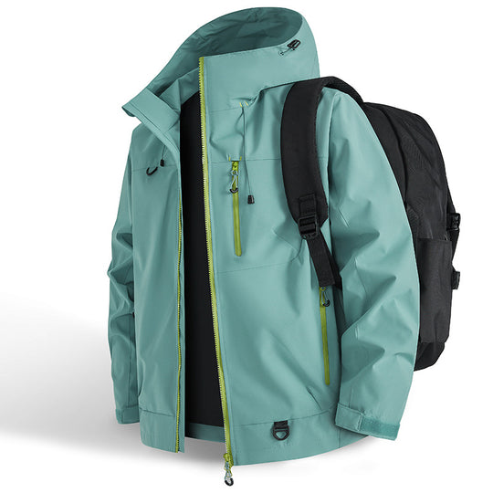 Damen technische Outdoor-Jacke mit Material und verstellbarem Kapuzensystem EB