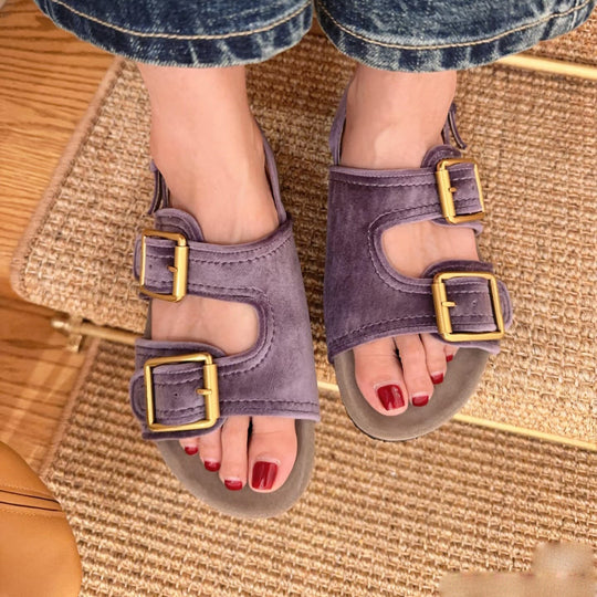 Damen Sandalen mit robustem Riemchen-Design und modischen Schnallen EB