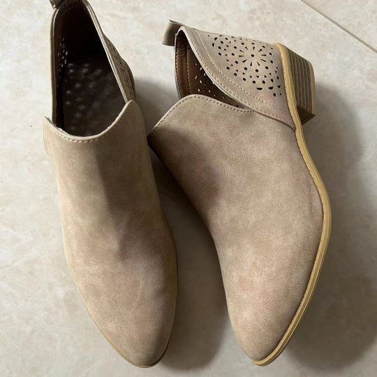 Damen Elegante Ankle Boots mit luftiger Lochmuster-Optik EB