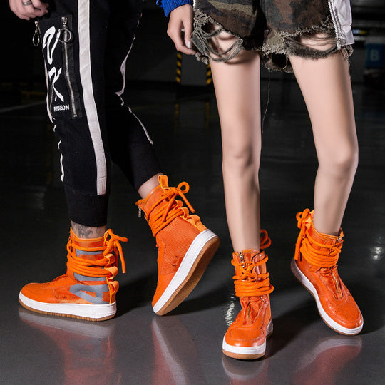 Damen High-Top Sneakers mit innovativem Schnürsystem und atmungsaktiver Netzstruktur EB