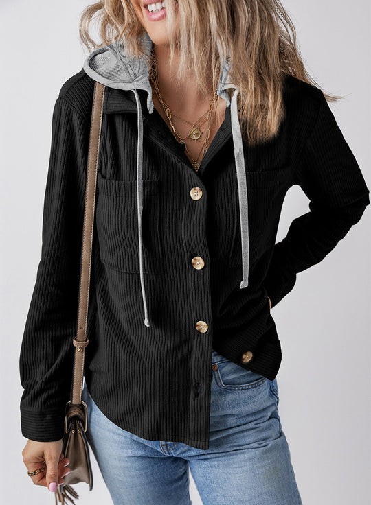 EB | Revers Knopf Kapuzenjacke