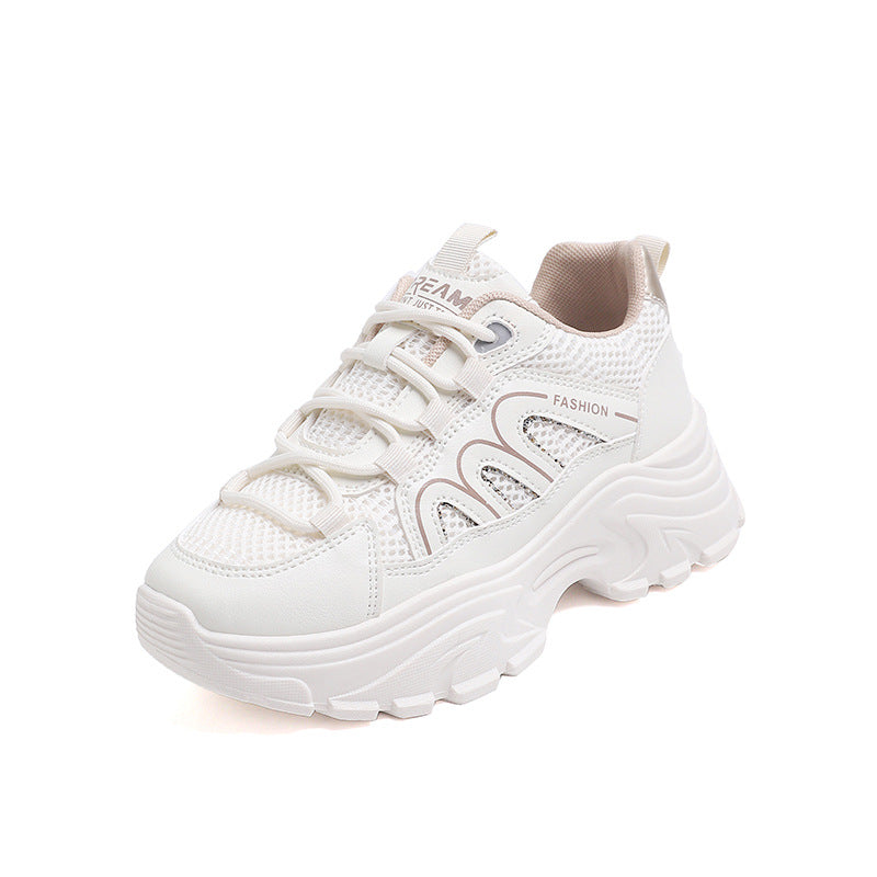 Damen Sportliche Chunky Sneakers mit atmungsaktiver Oberflächenstruktur EB