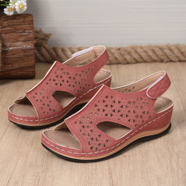 Damen Atmungsaktive Sandalen mit elegantem Cut-Out-Design und anatomischem Fußbett EB