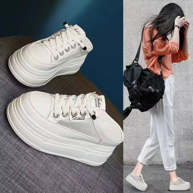 Damen Plateausneaker mit Mesh-Einsätzen EB