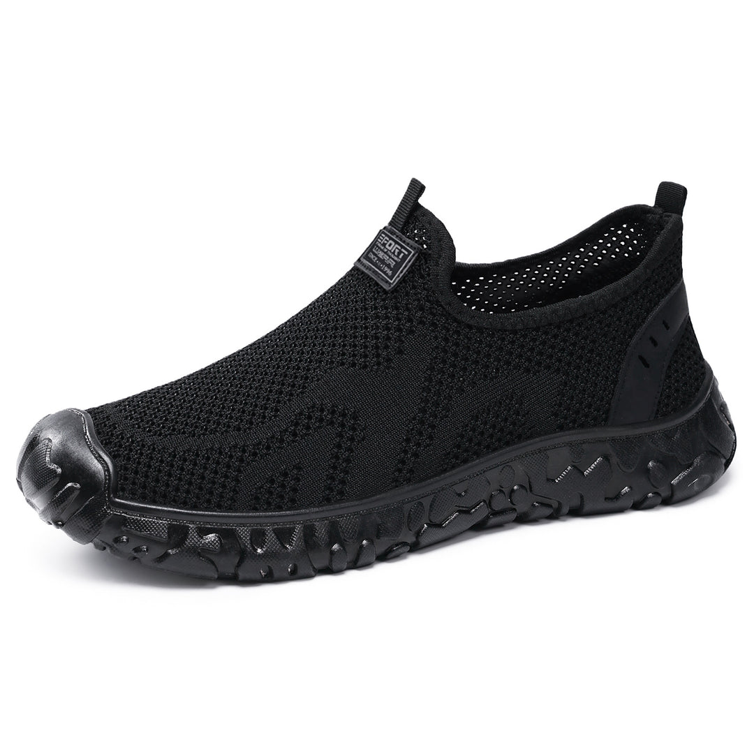 Damen Bequeme Slip-On Freizeitschuhe mit atmungsaktivem Mesh-Obermaterial EB