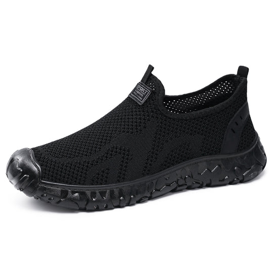 Unisex nan leichter atmungsaktiver Slip-On Strick-Walking-Schuh mit flexibler Profilsohle EB