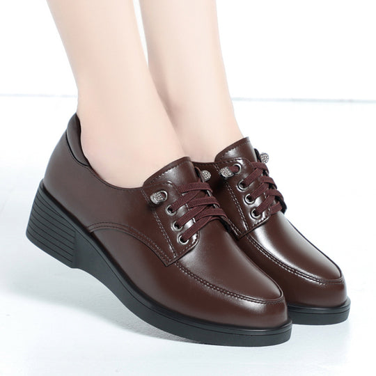 Damen Komfortable High-Top Sneaker mit elegantem Blockabsatz EB