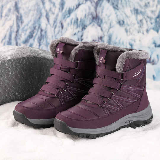 Damen isolierte Winterstiefel mit rutschfester Sohle und kuscheligem Futter EB