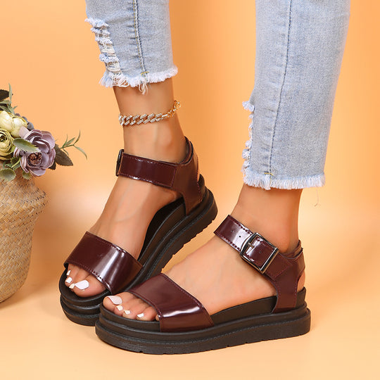 Damen Komfortable Plateausandalen EB