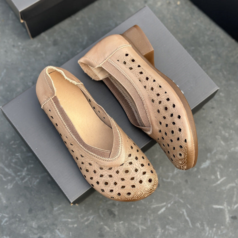 Damen Fashion-Ballerinas mit luftiger Lochmusterung EB