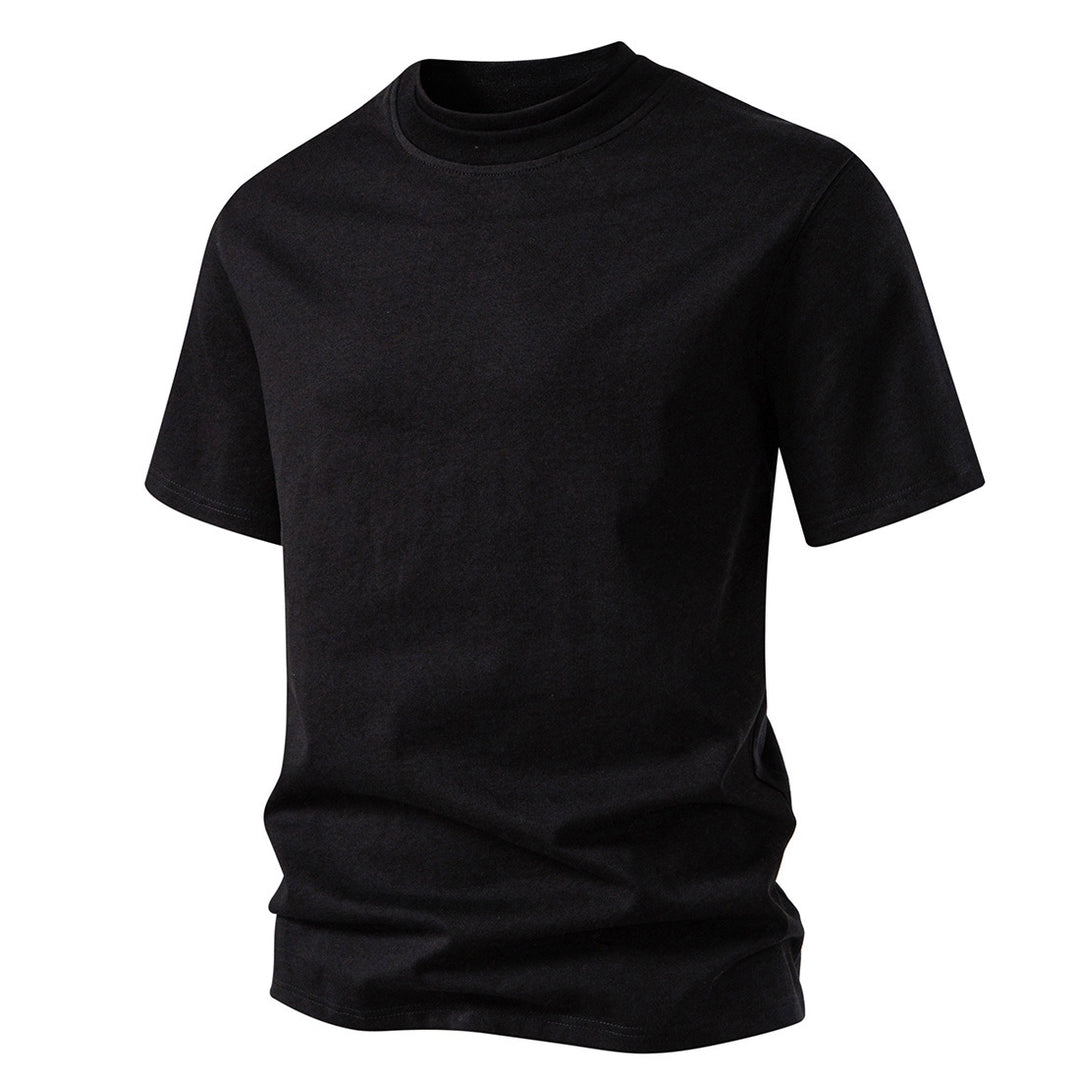 Herren Rundhalsshirt aus hochwertiger Baumwolle mit minimalistischem Design EB