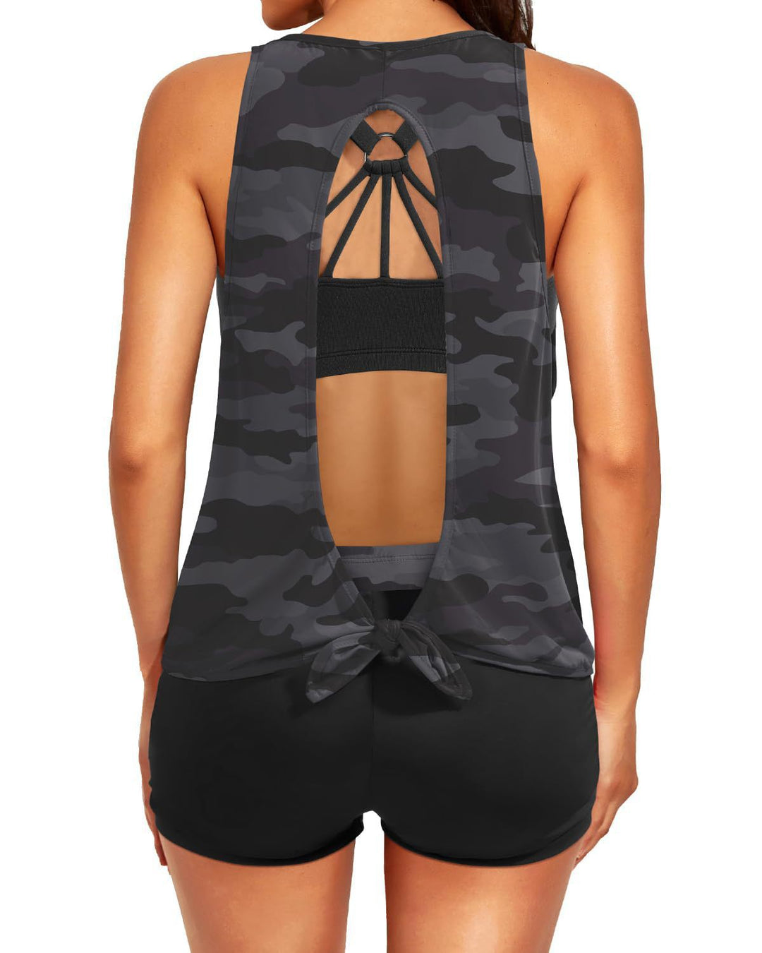 Damen Sportliches Tankini-Oberteil mit elegantem Rückenausschnitt EB