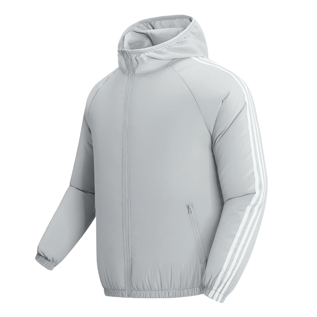 Unisex nan atmungsaktive Kühljacke mit integrierten USB-Lüftern und Kapuze R&B