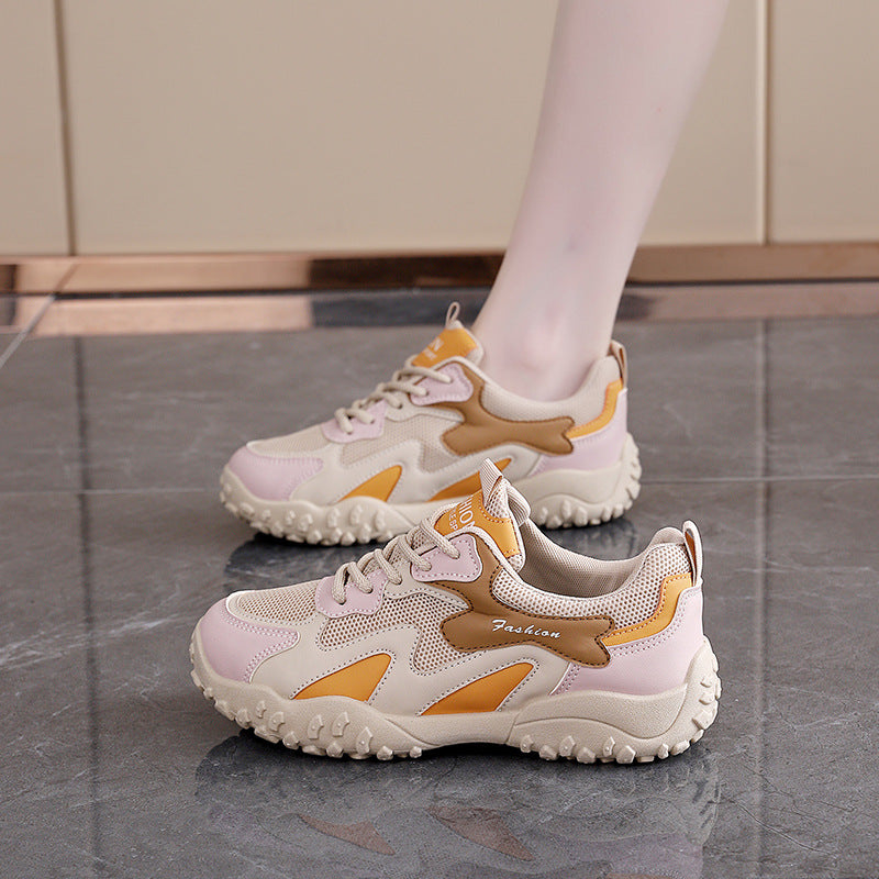 Damen Sportliche Sneakers mit rutschfester Sohle und atmungsaktivem Netzdesign EB