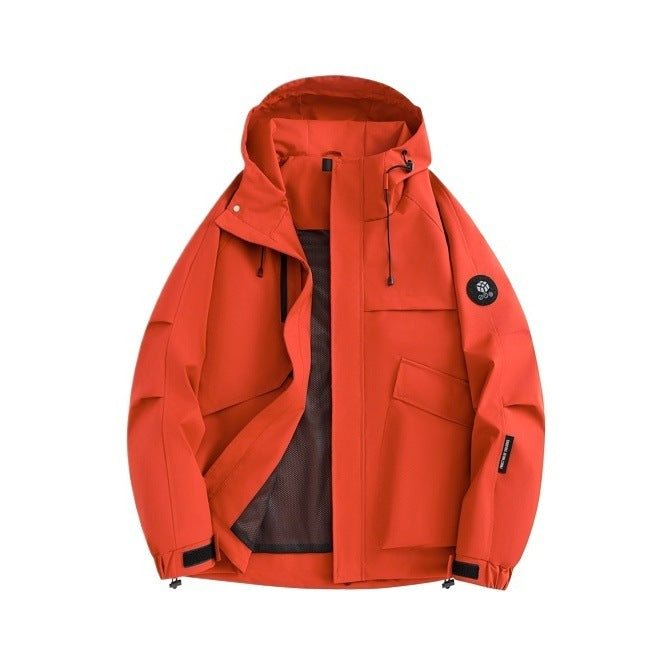 Herren multifunktionale Outdoor-Jacke mit verstellbarer Kapuze EB