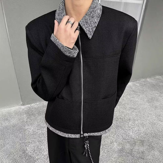 Herren moderne Übergangsjacke mit praktischen Taschen und stylishem Kragen EB