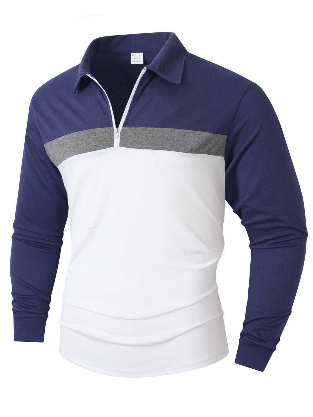 Herren Sportliches Langarmshirt mit Reißverschluss EB