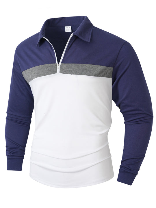 Herren Sportliches Langarmshirt mit Reißverschluss EB