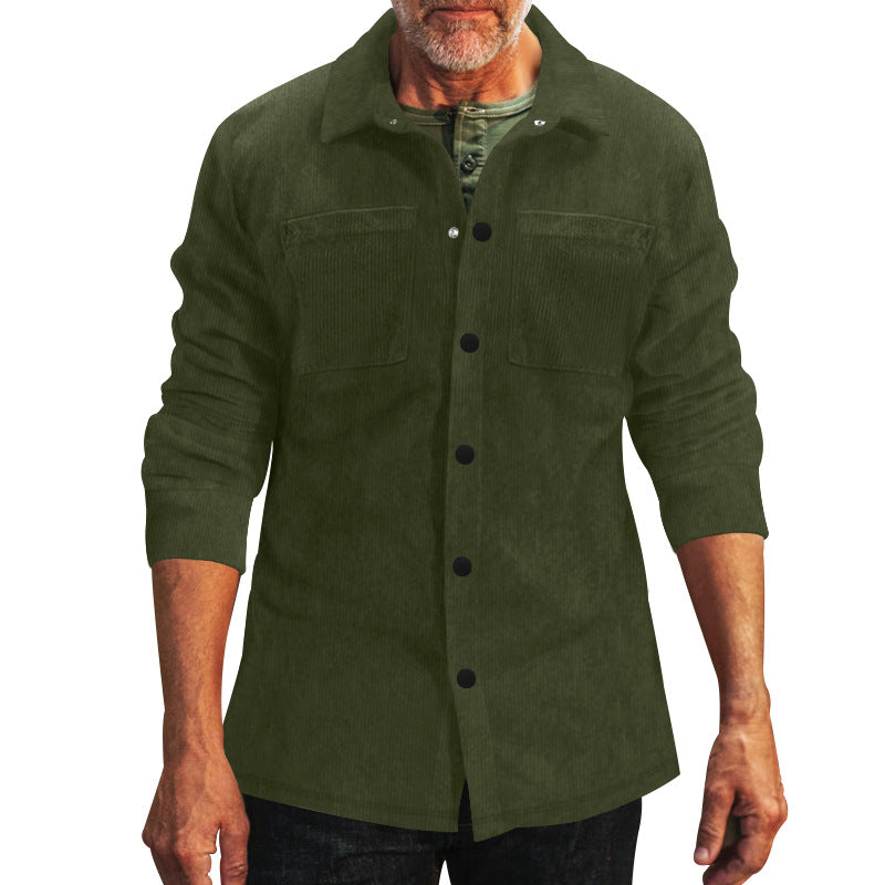 Herren Cord-Jacke mit praktischen Brusttaschen und modernem Schnitt EB