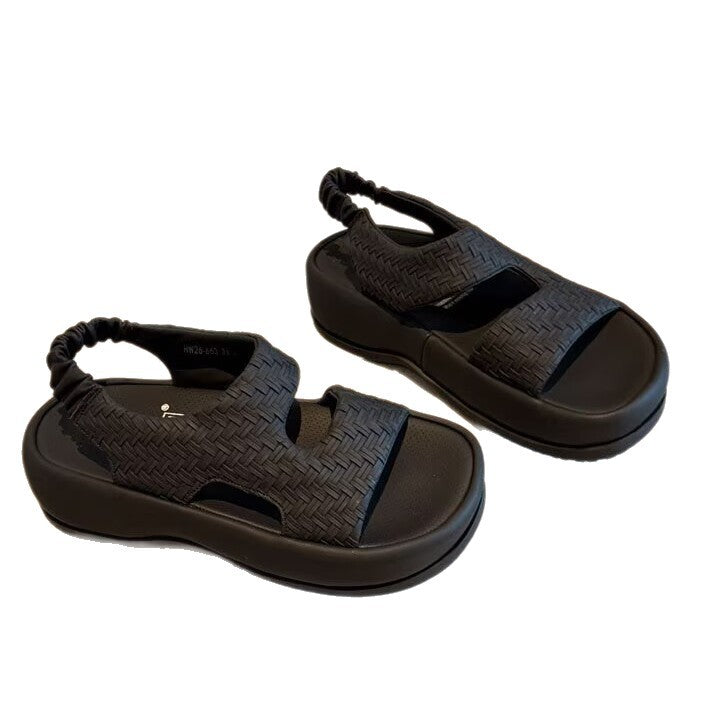 Damen Sandalen mit atmungsaktivem Obermaterial und flexiblem Riemchendesign EB