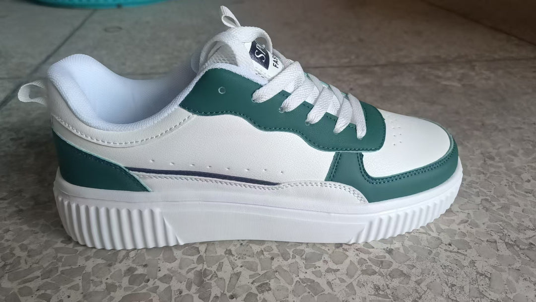 Damen nan Plateau-Sneaker mit besonders dicker Laufsohle und gepolstertem Komfortfußbett EB