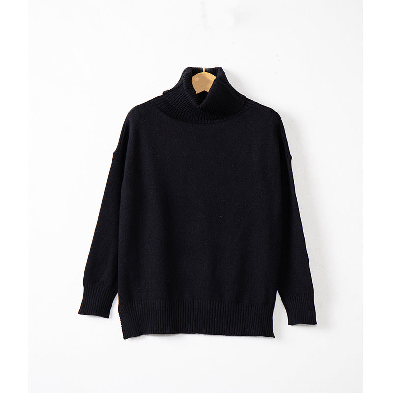 Damen legerer Rollkragenpullover mit praktischem Schnitt EB