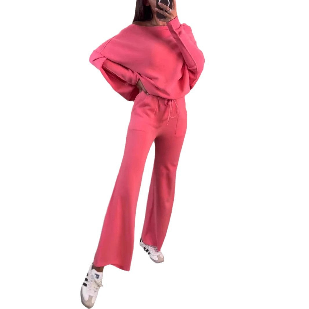 Damen Bequemes und elegantes Loungewear-Set mit weitem Schnitt EB