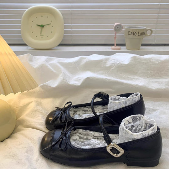 Damen elegante Ballerinas mit floralem Spitzen-Design und komfortablem Fußbett EB