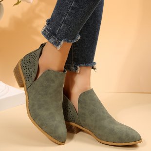 Damen Modische Stiefeletten mit luftigen Cut-Outs EB