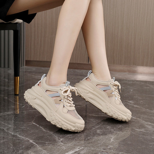 Damen Sportliche Sneakers mit luftdurchlässigem Obermaterial und rutschfester Sohle EB
