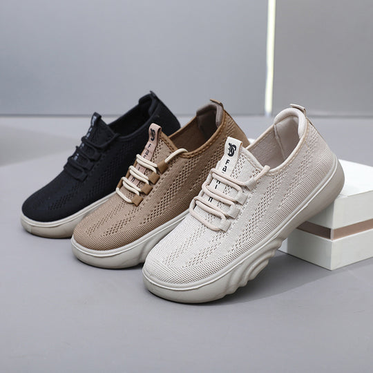 Damen Atmungsaktive Freizeit-Sneaker mit elastischem Obermaterial und flexibler Sohle EB