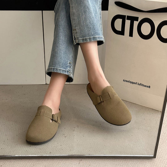 Damen Komfortable Clogs mit modischer Schnallenverzierung EB