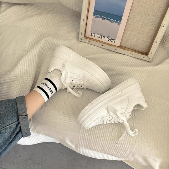 Damen Modische Plateau Sneakers mit komfortablem Rückenschutz EB
