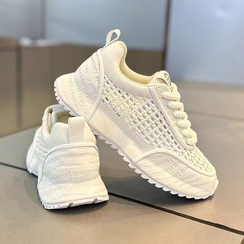 Damen Sportliche Sneaker mit atmungsaktiver Netzstruktur und dämpfender Sohle EB