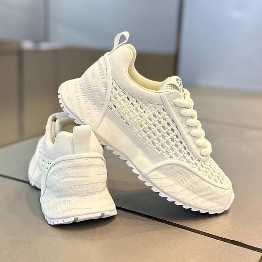 Damen Sportliche Sneaker mit atmungsaktiver Netzstruktur und dämpfender Sohle EB