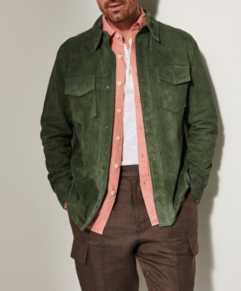 Herren hochwertige Vegan lederjacke im klassischen Design EB