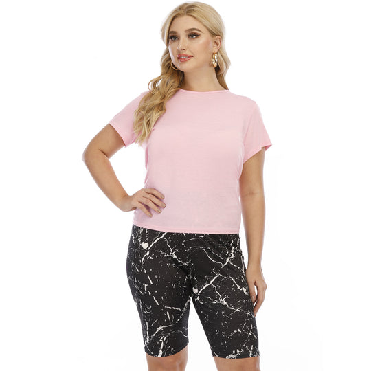 Damen lässiges T-Shirt mit bequemen Schnitt und atmungsaktiver Baumwolle EB